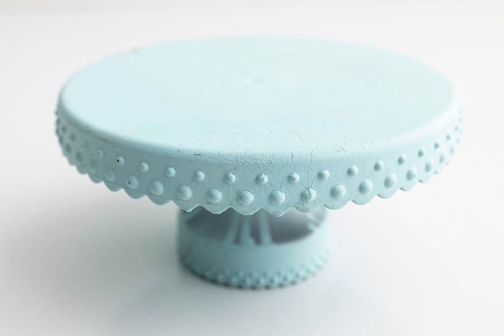 Blue cake stand for boy's first birthday photography.