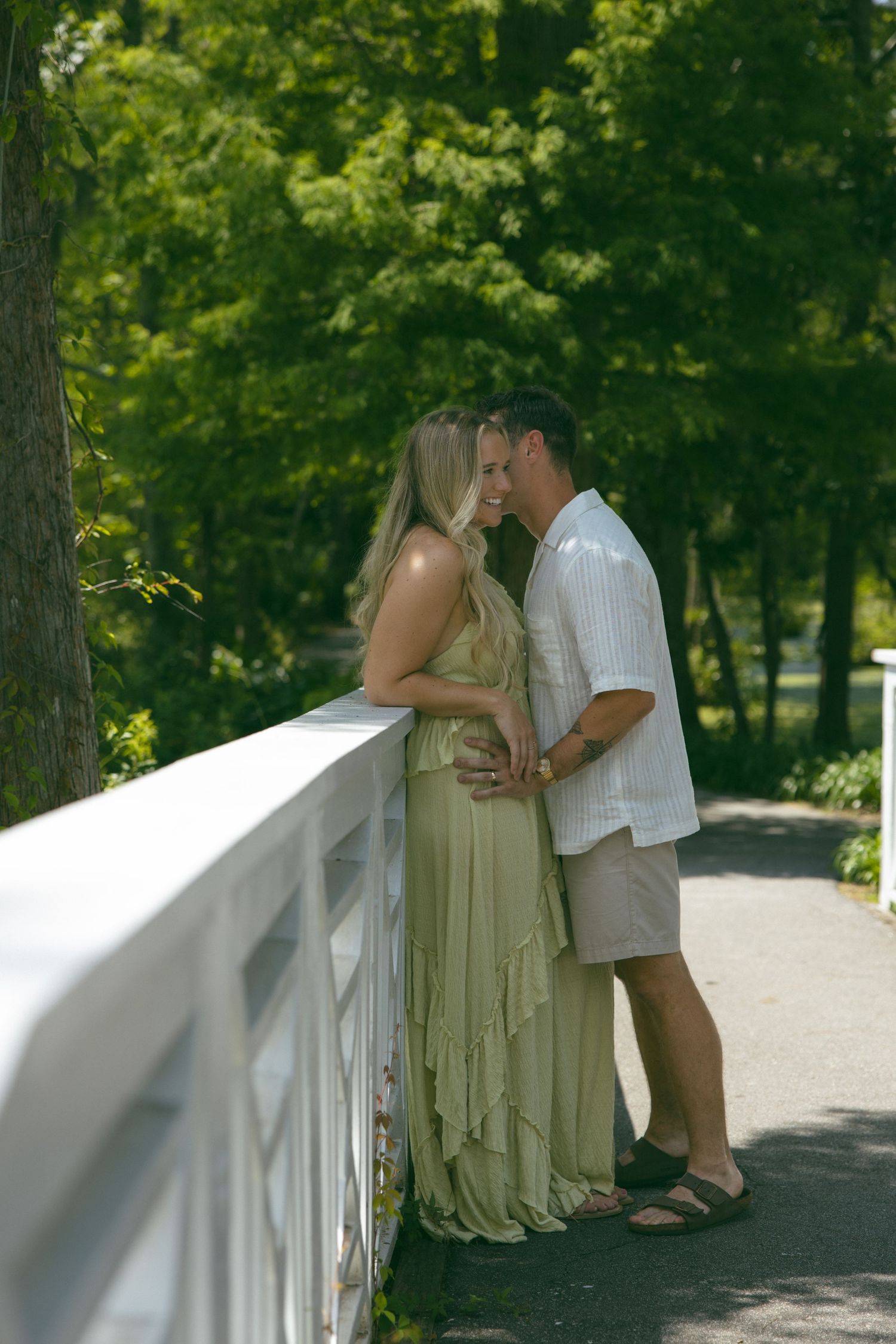 cute couple photoshoot park sc outdoors engagement proposal nc romantic moody