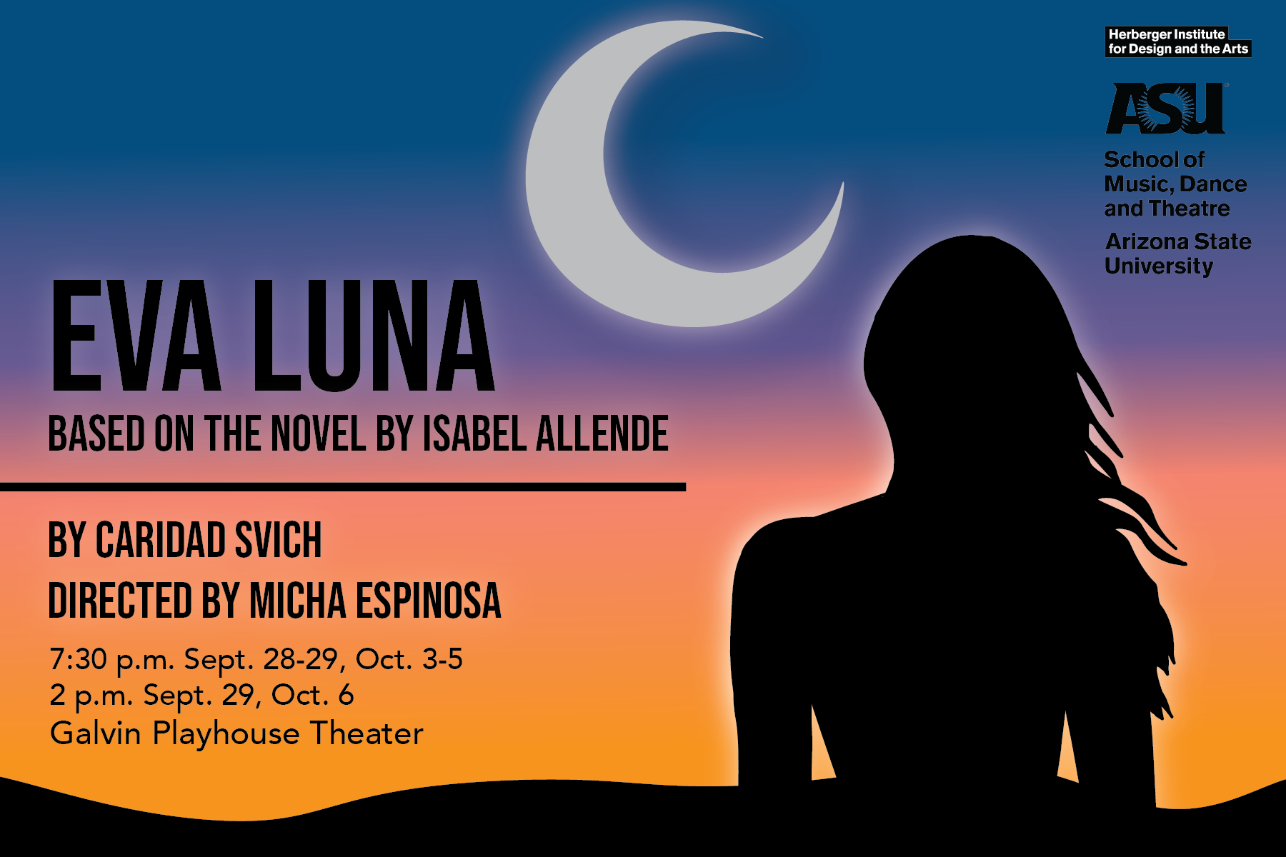 Postcard graphic for ASU Theatre show.