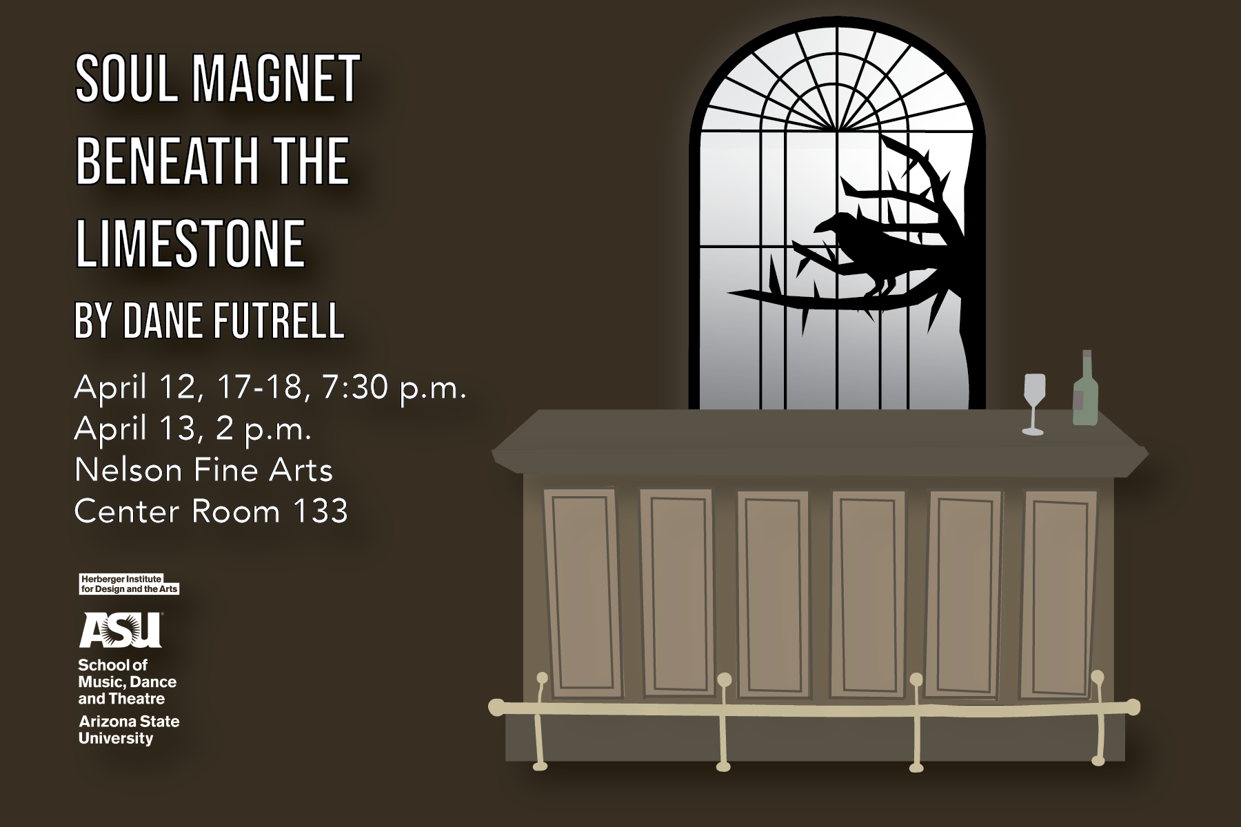 Postcard graphic for ASU Theatre show.