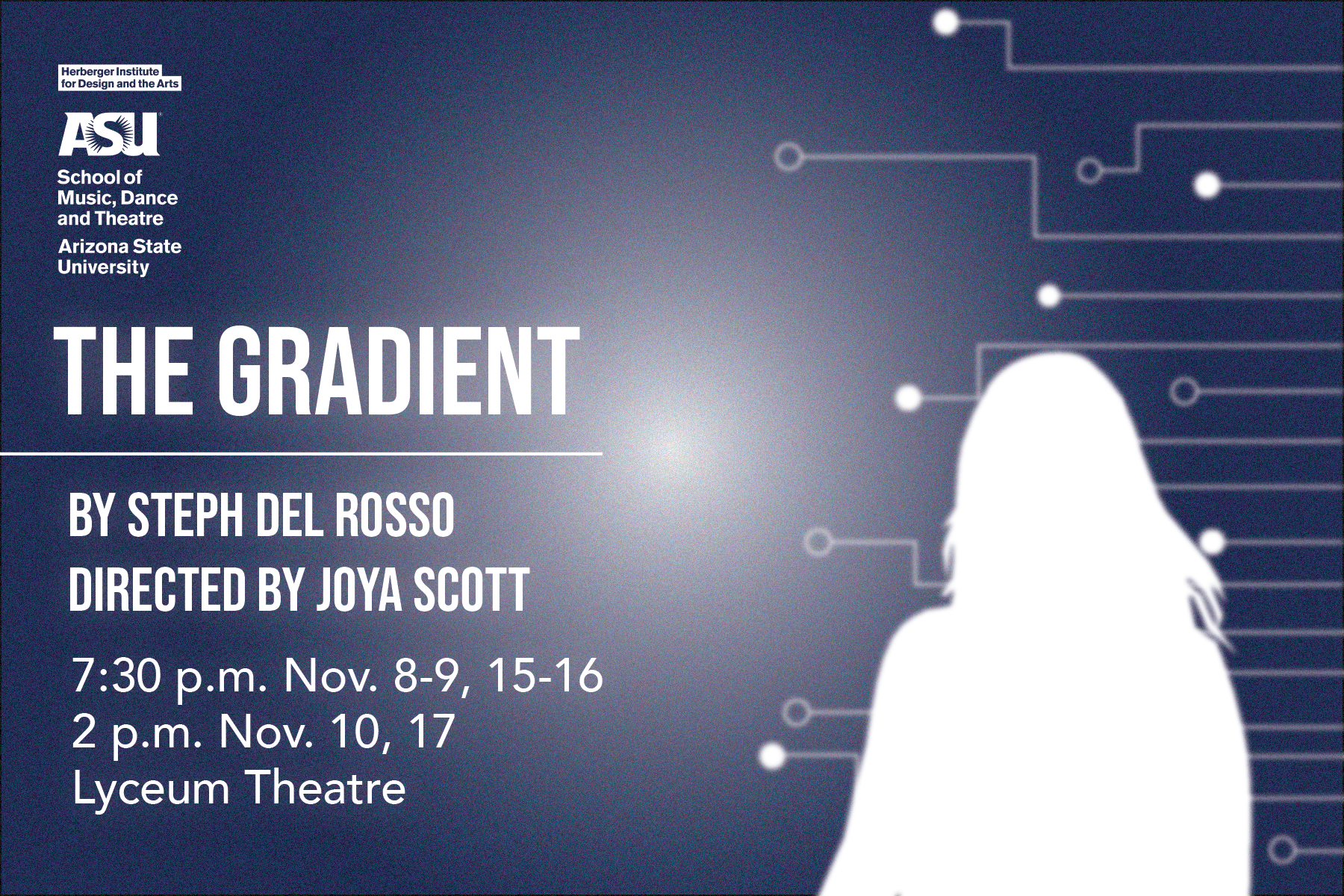 Postcard graphic for ASU Theatre show.