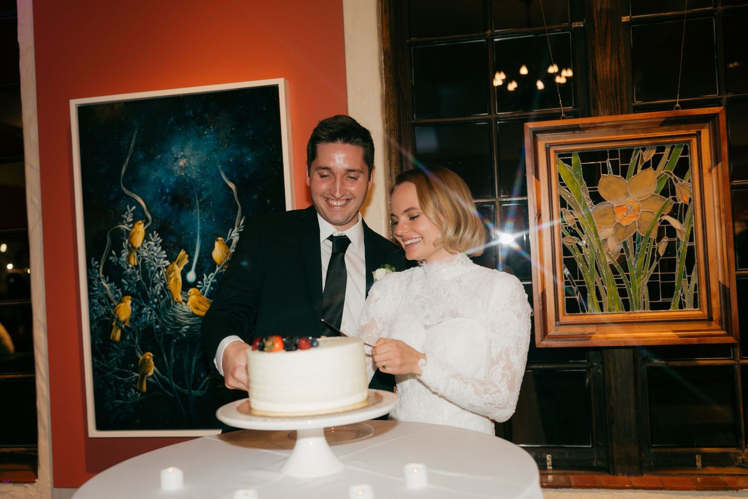 Married in an art museum. The start of a beautiful colorful marriage.