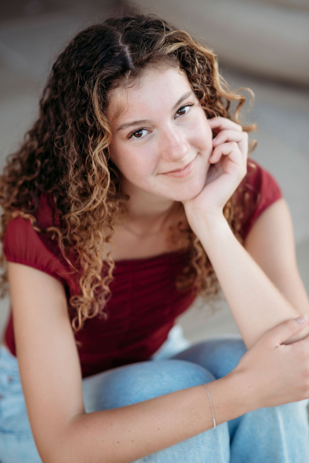 senior posing for photo
