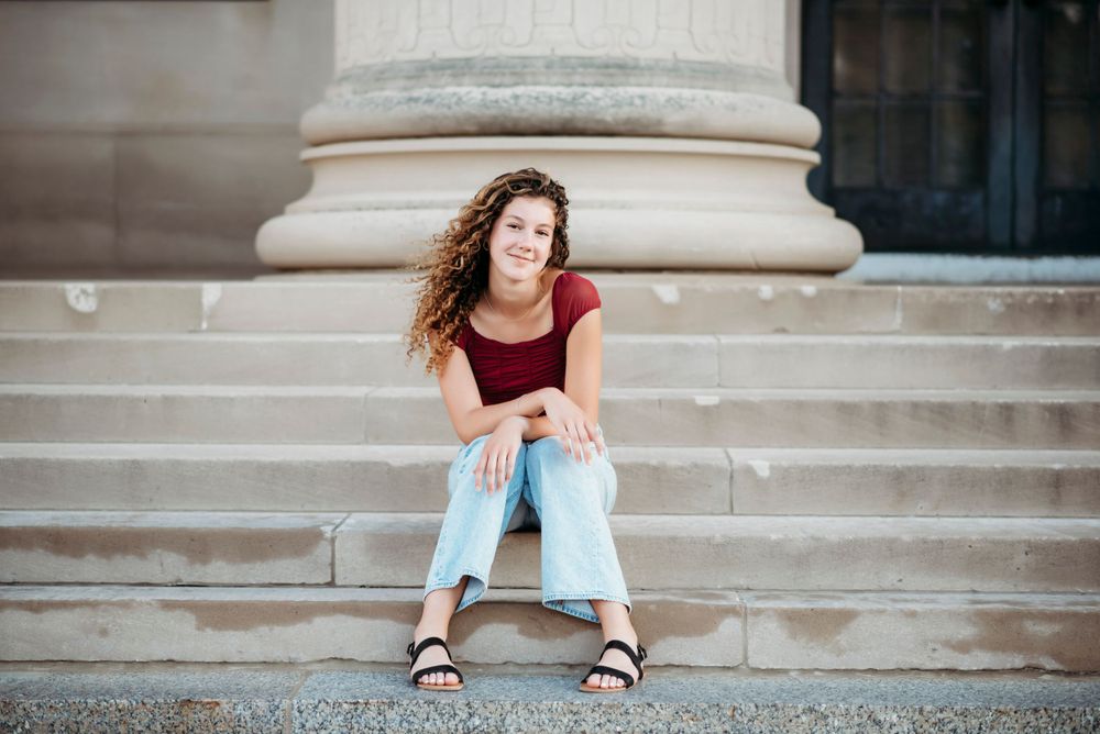 senior posing for photo