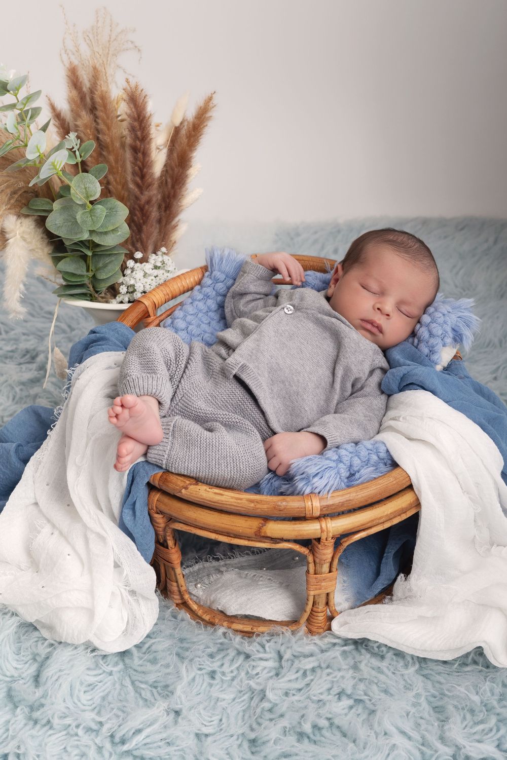shooting naissance bohême bébé rotin charente angoulême