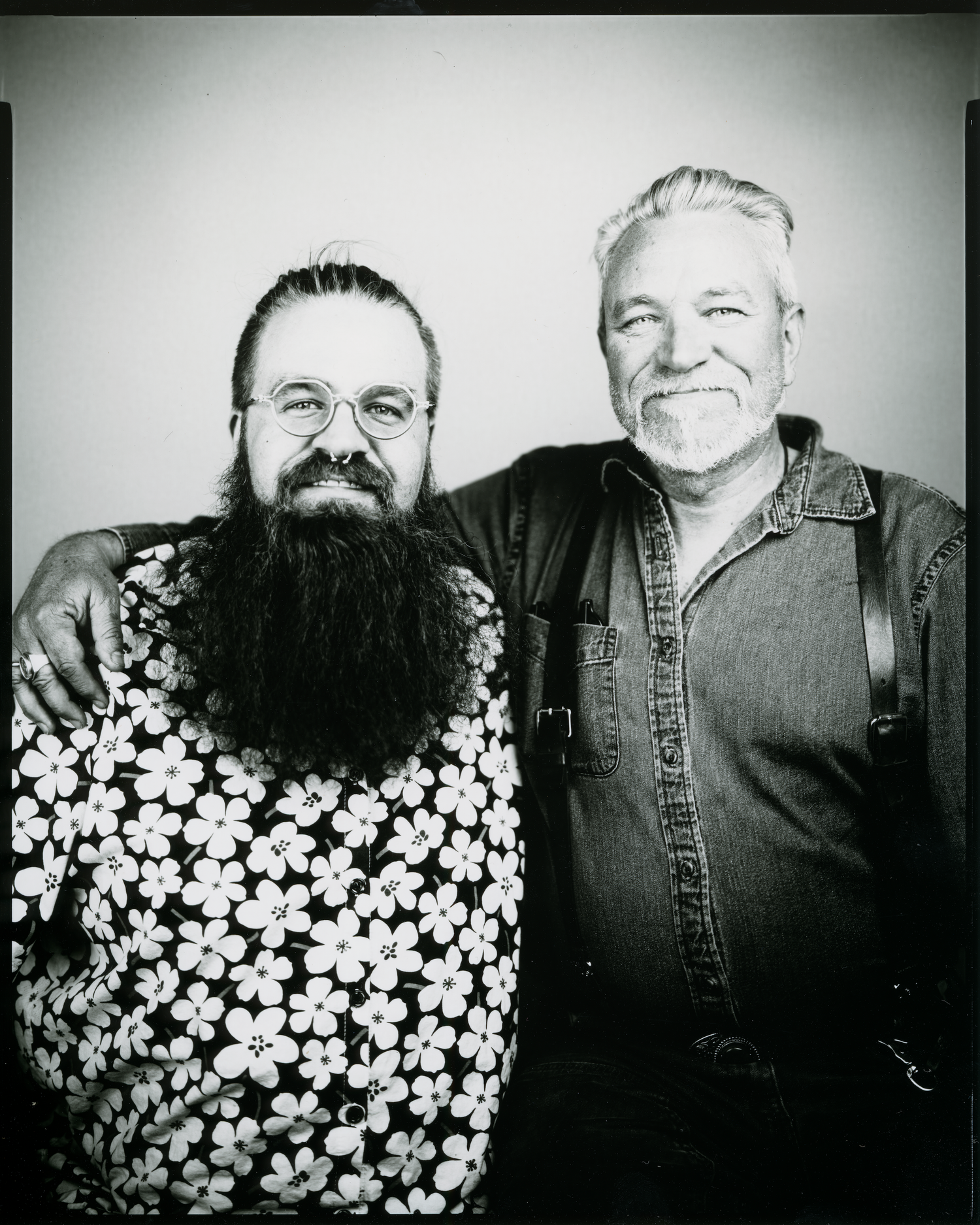 Black and white positive reversal portrait. Flying Camera Studio, Seattle, Washington