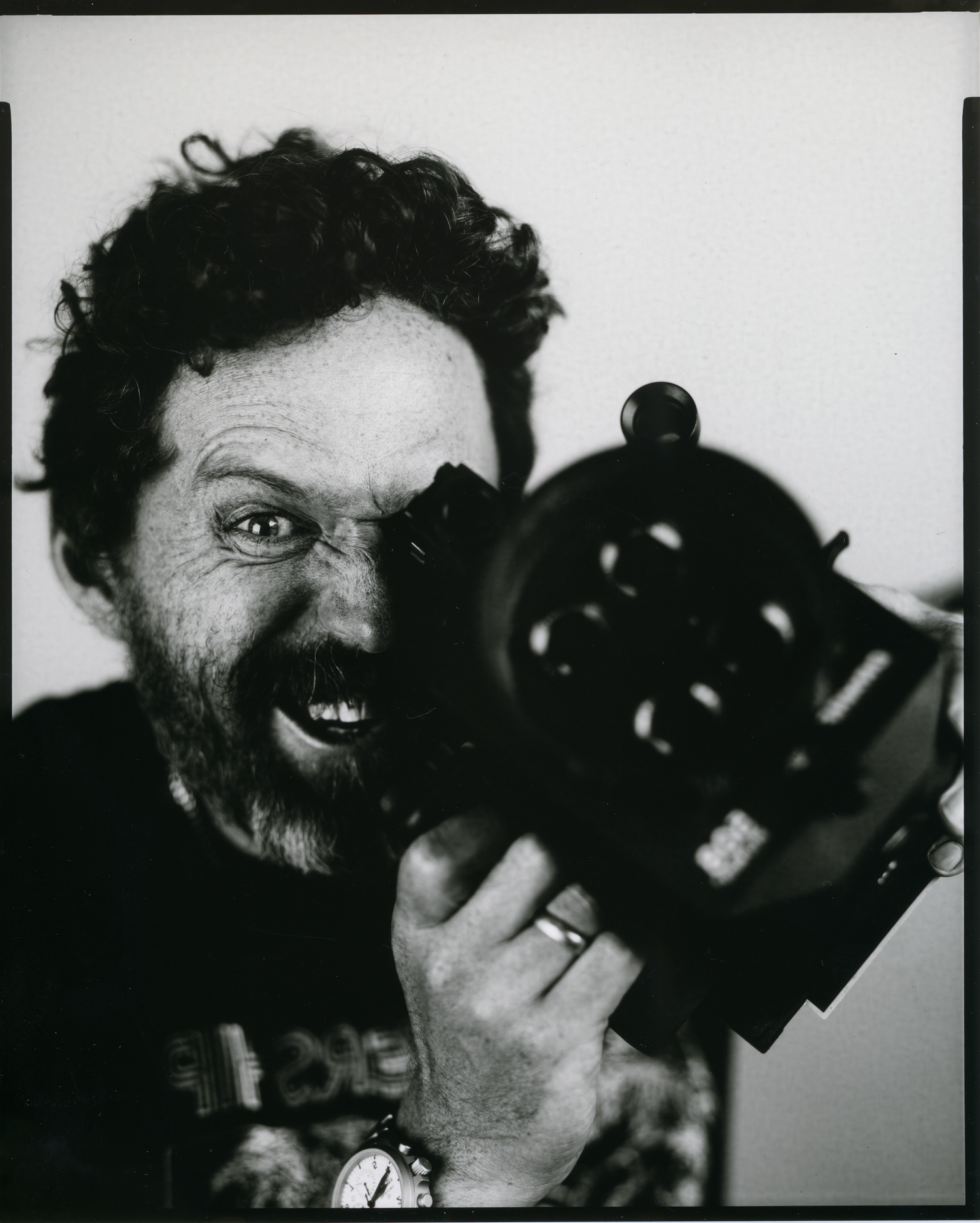 Black and white positive reversal portrait. Flying Camera Studio, Seattle, Washington