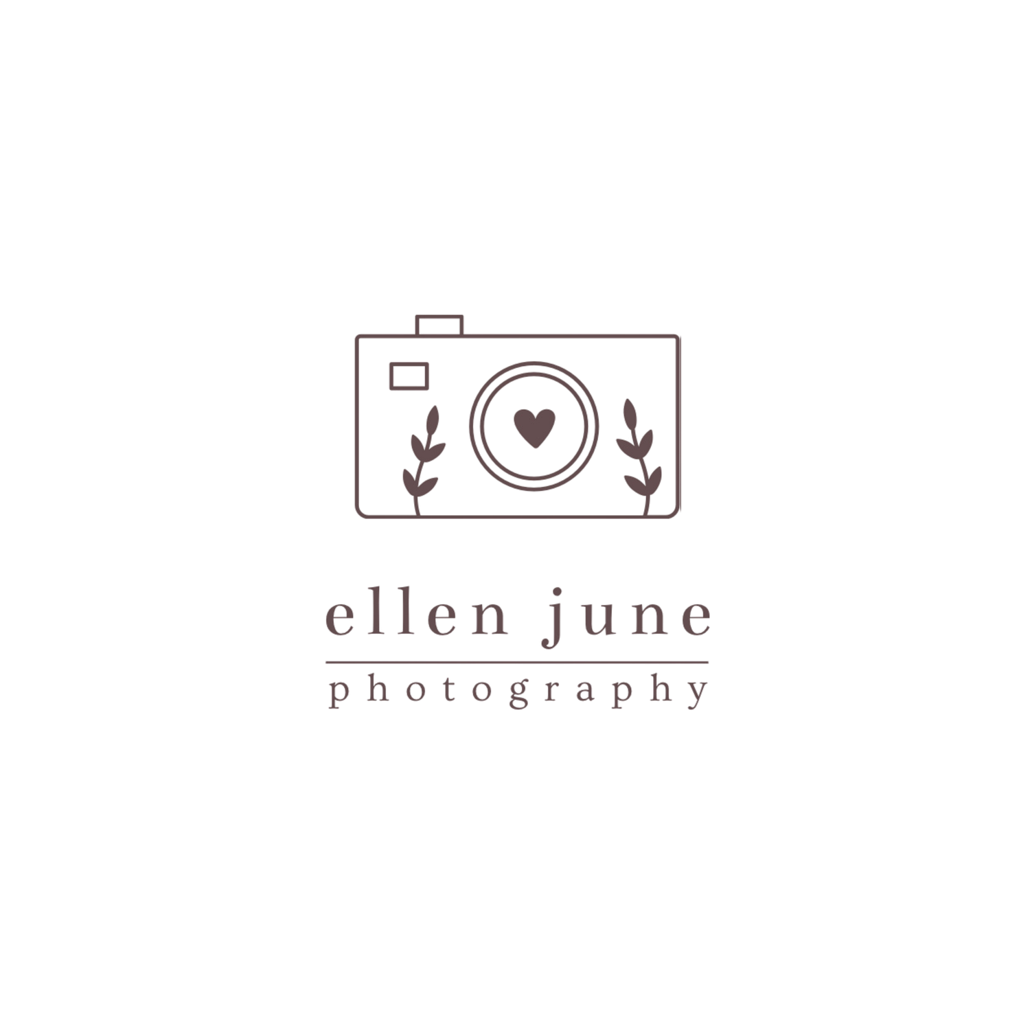 Logo for Canberra family photography, newborn photography in Canberra, Canberra photos, Ellen June Photography
