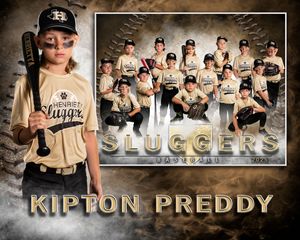 Baseball team composite photo featuring players in black and white uniforms with multiple action poses against textured backdrop.