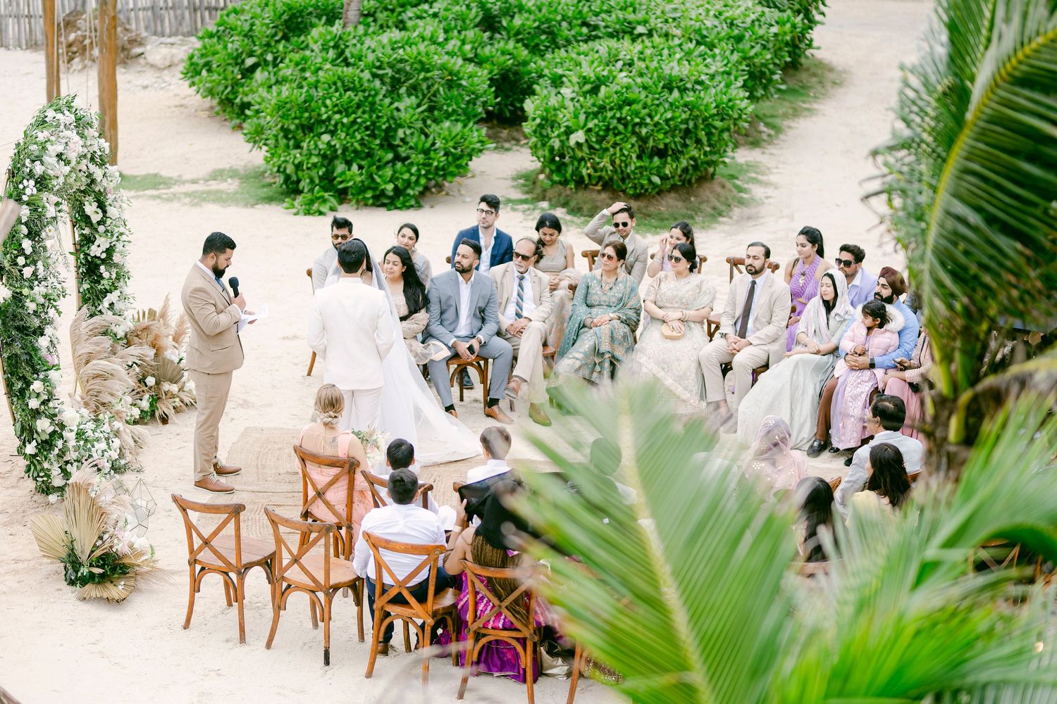 Blue Venado Weddings photography – intimate beachfront ceremony.