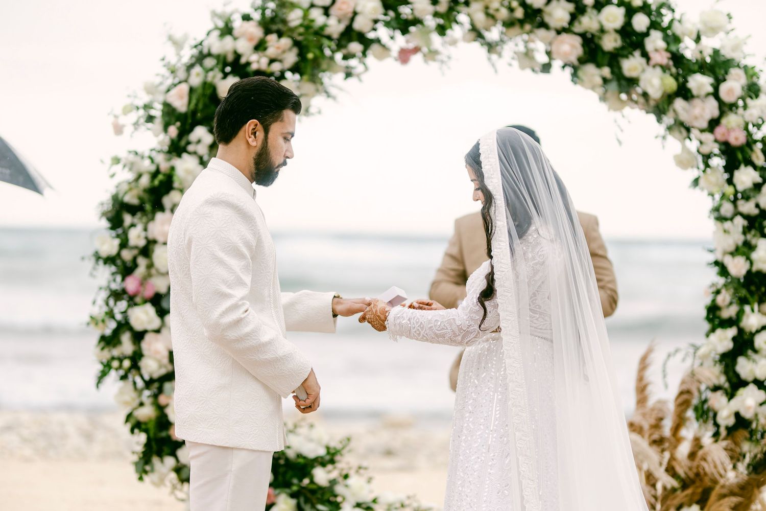 Blue Venado Weddings photography – intimate beachfront ceremony.