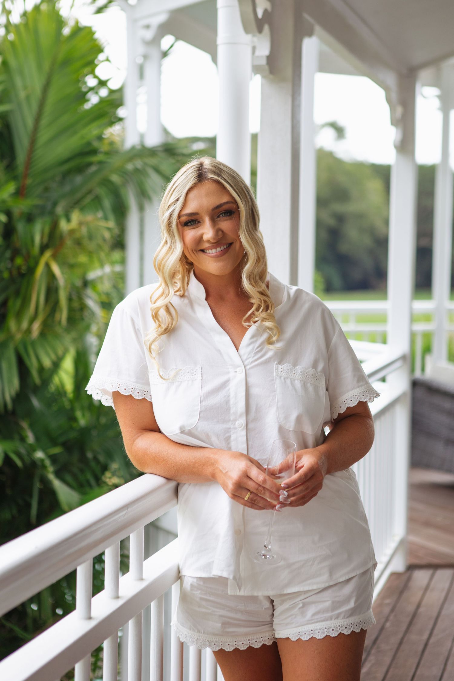 Bride getting ready for wedding at Port Douglas country wedding