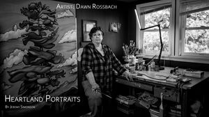 A series of black and white photographs arranged in a horizontal filmstrip layout showing artistic portrait scenes.