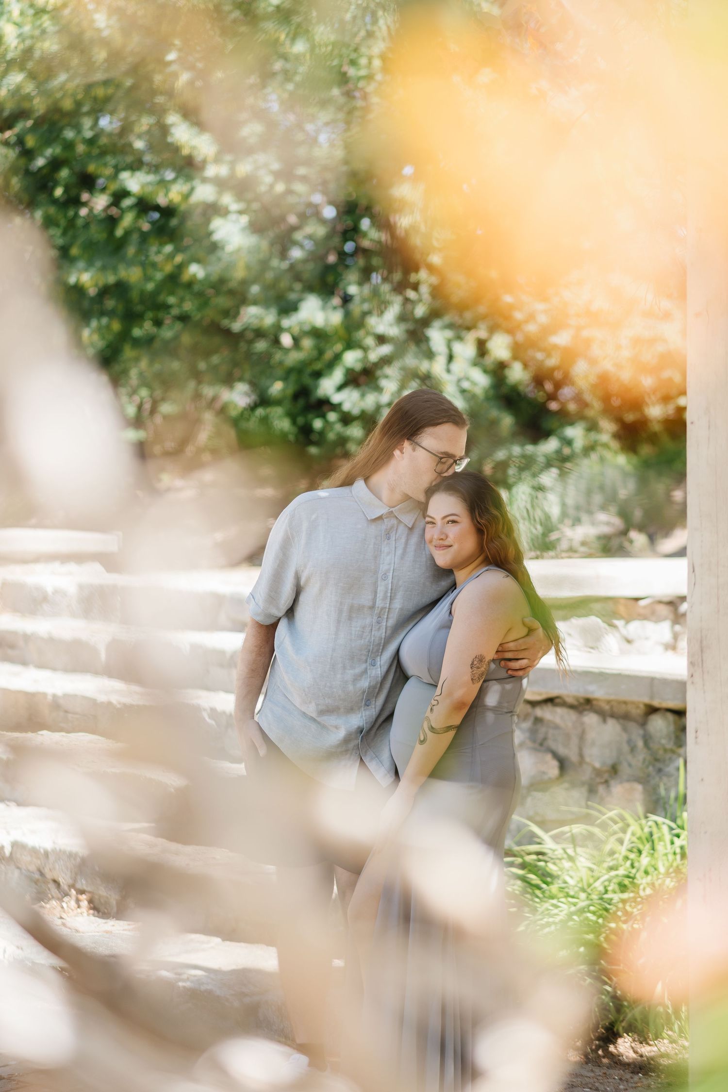 Engagement photos taken at a dreamy setting in Summerland, BC at the ornamental gardens