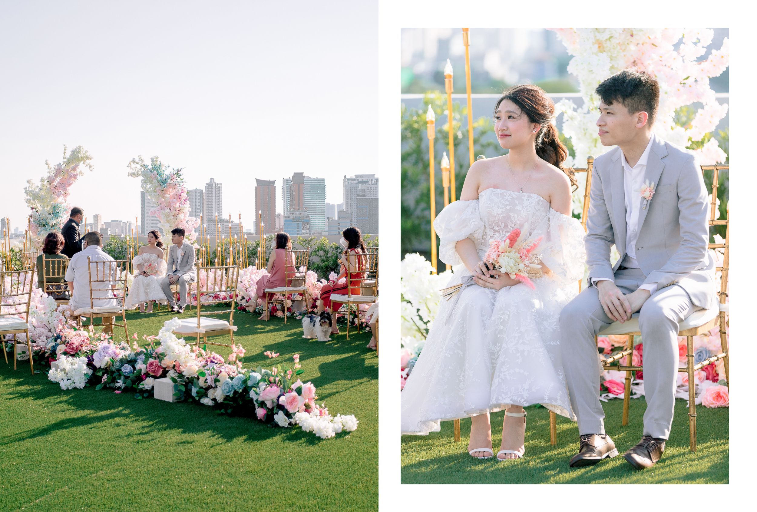 Kyle & Rowena | Pastel Rooftop Wedding