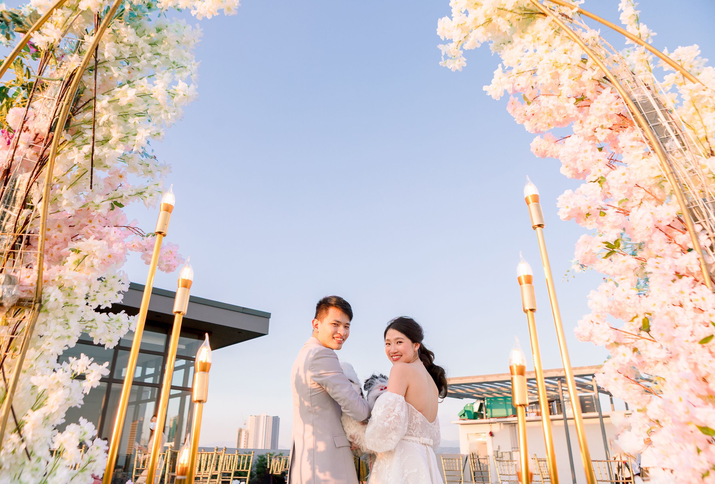 Kyle & Rowena | Pastel Rooftop Wedding