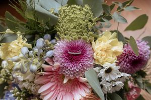 Elegant wedding detail shot with bouquet in Moncton New Brunswick.