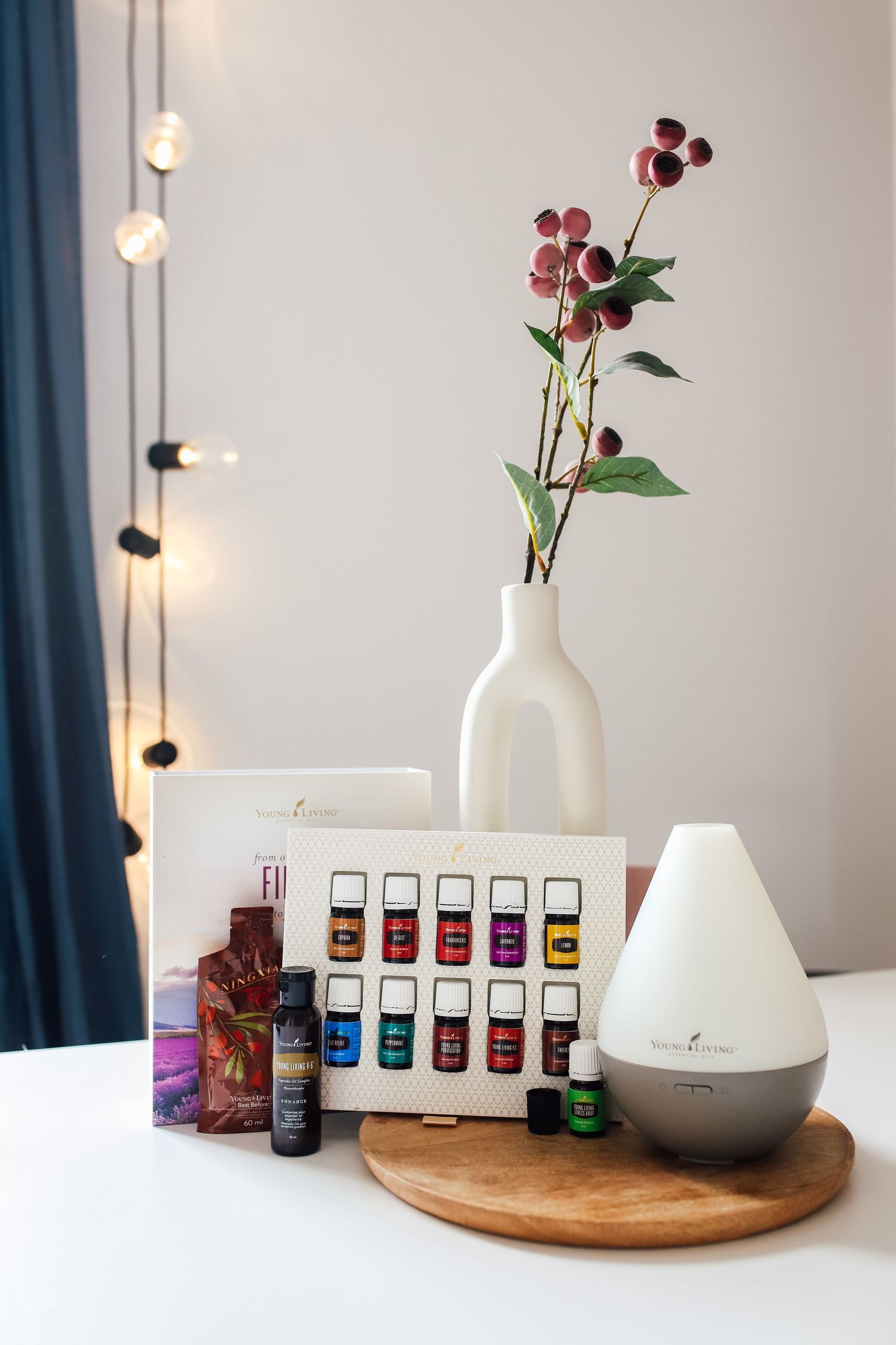 premium starterskit young living met Dew drop Diffuser
olie start 100% zuivere olie
verhoogd bewustzijn 
beginnen met etherische olie