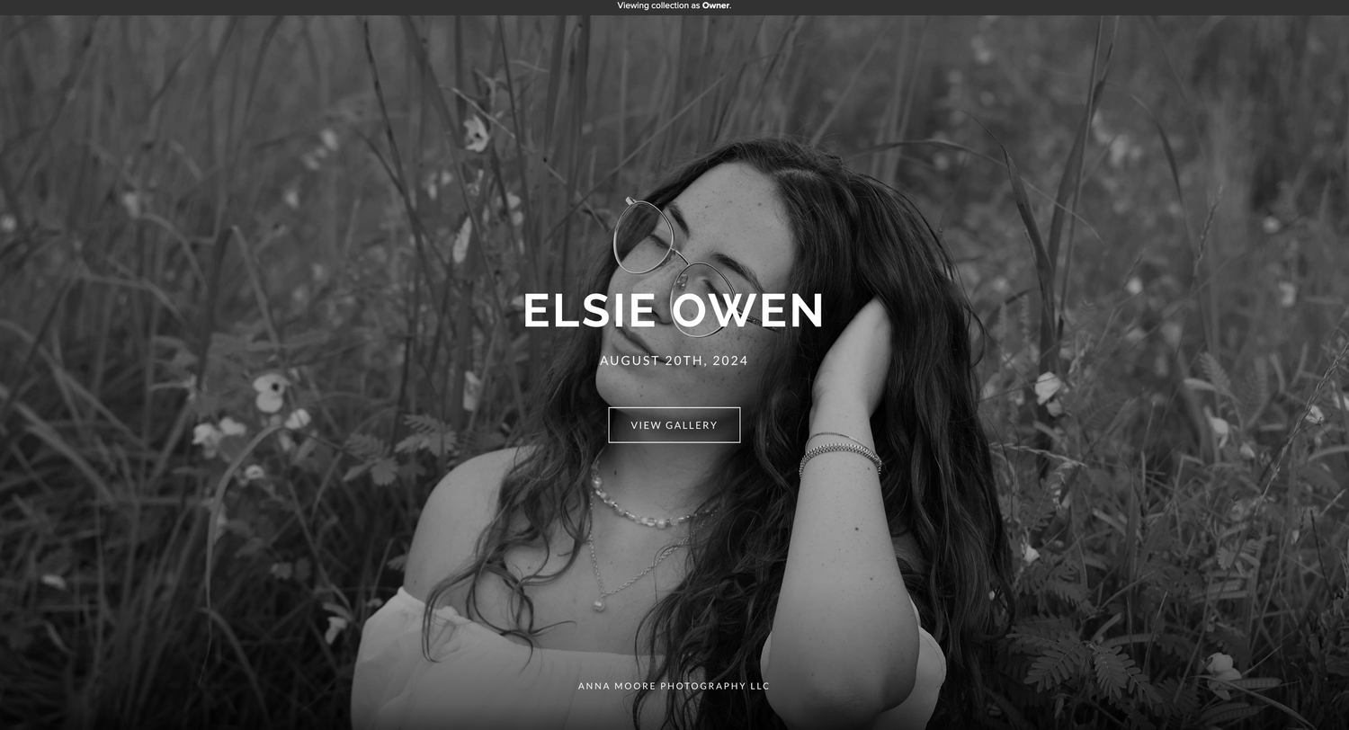 A dark atmospheric website header design with overlaid text.