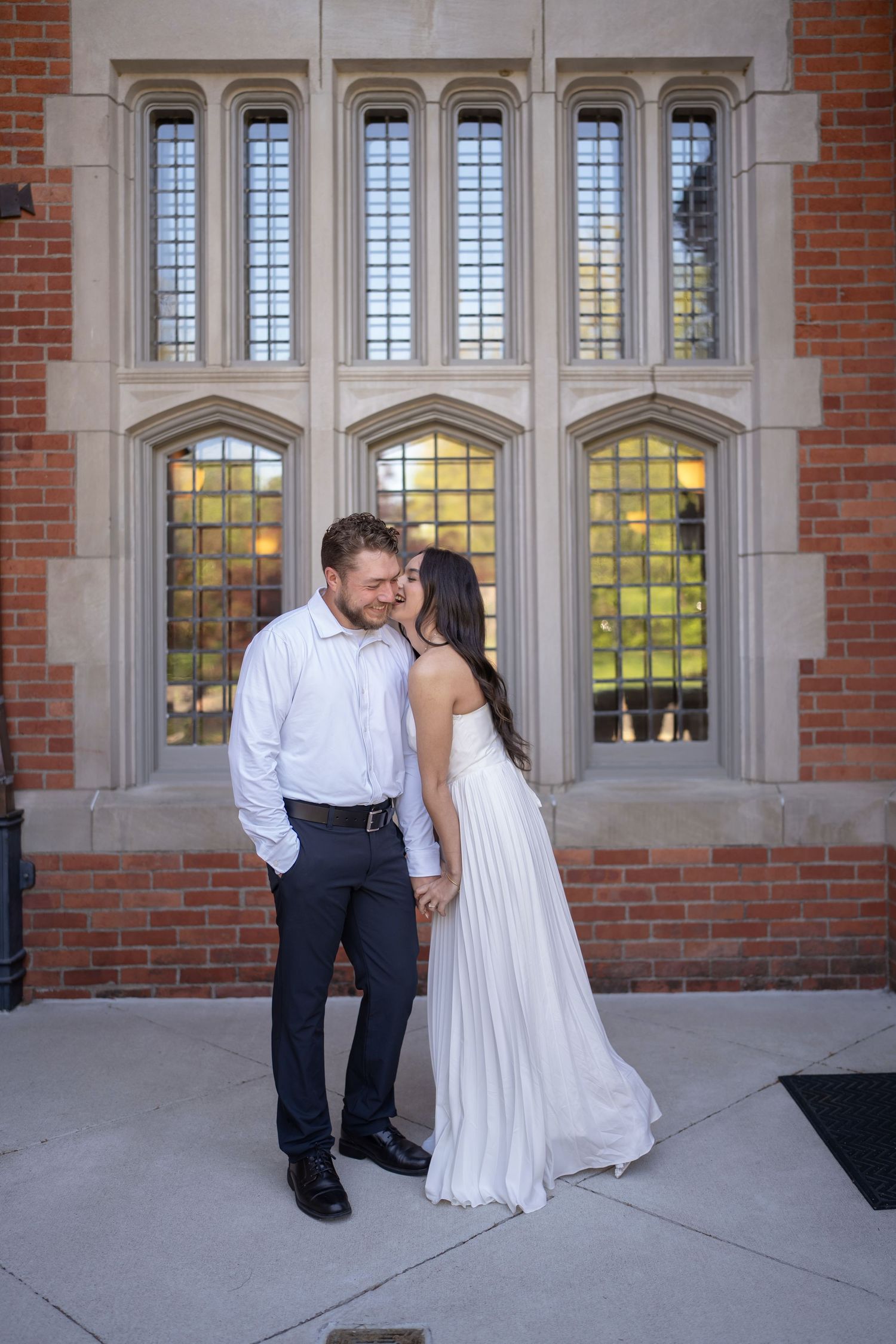 engagement session photo at Jeffrey Mansion