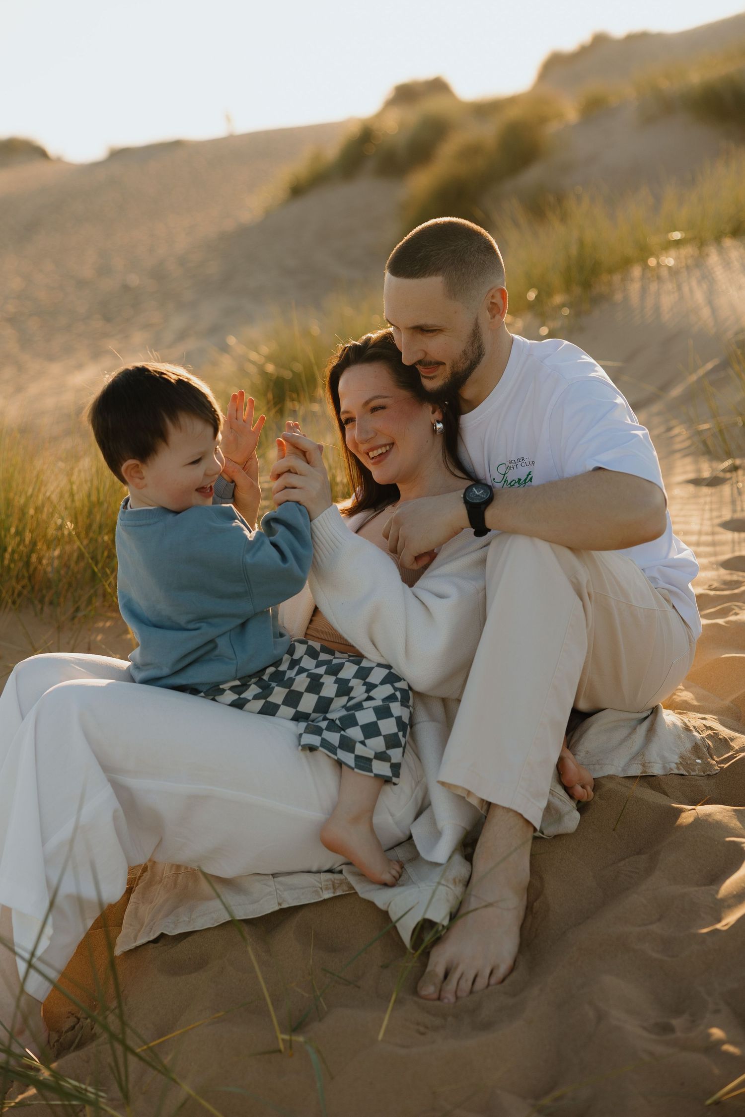 Family photoshoot at Formby Beach, Liverpool