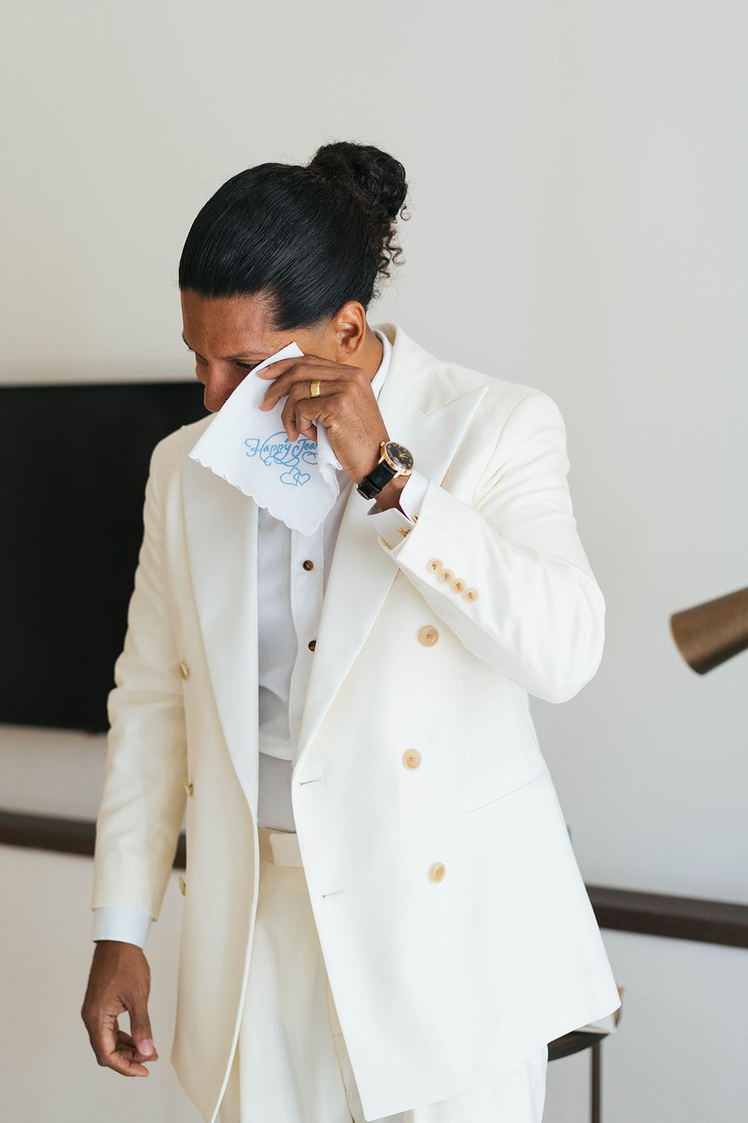 Crying groom