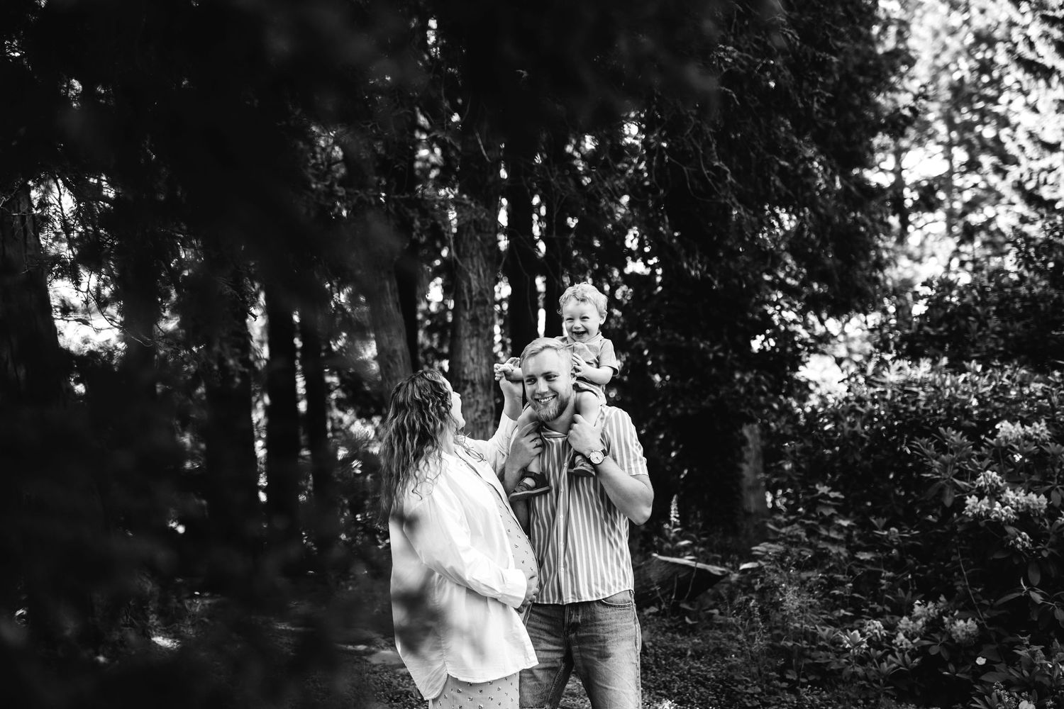 familiefotografering århus. gravidfotografering med hele familien.