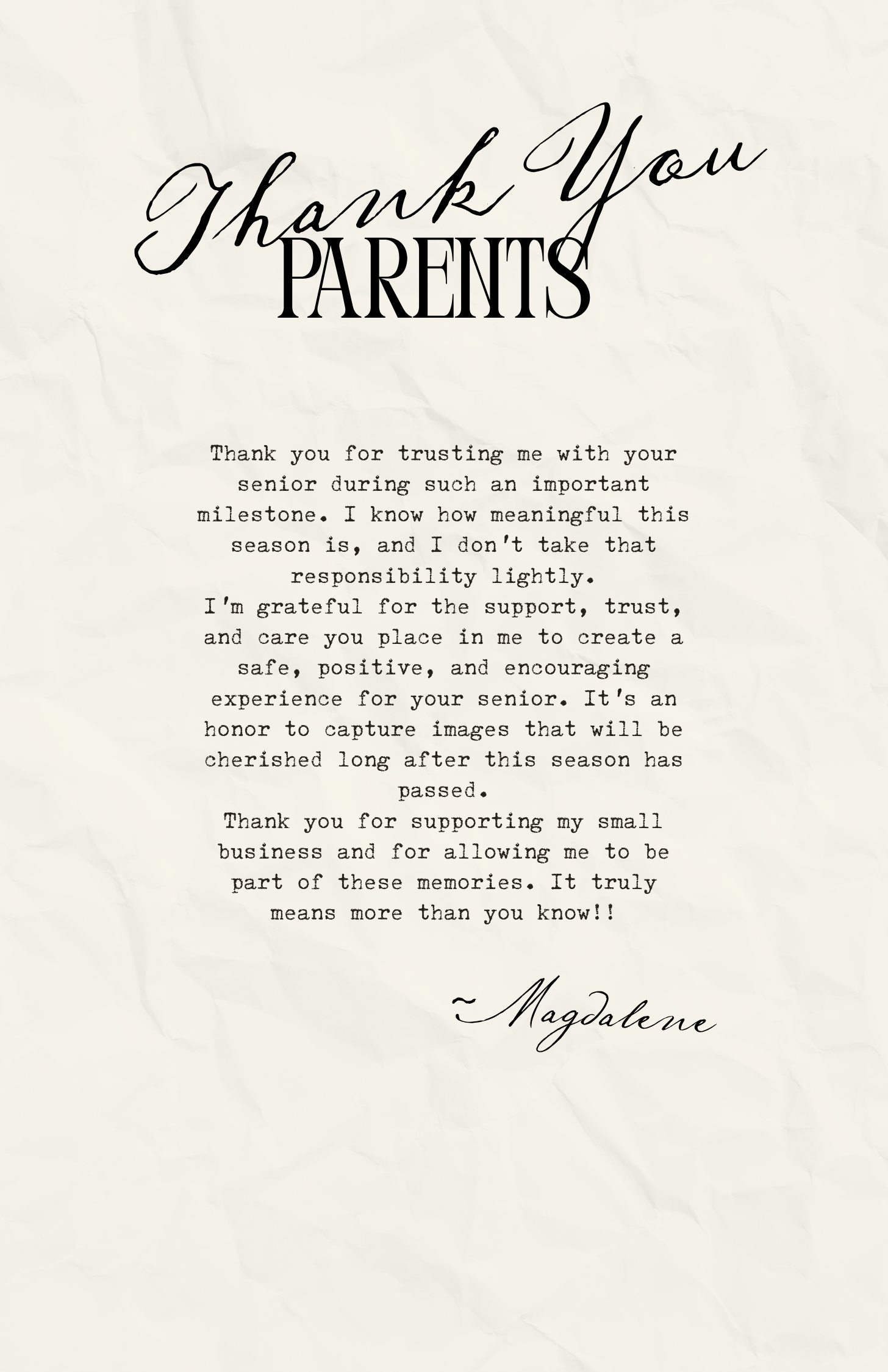Simple text graphic reading 'Let's start this adventure' on a light textured background.