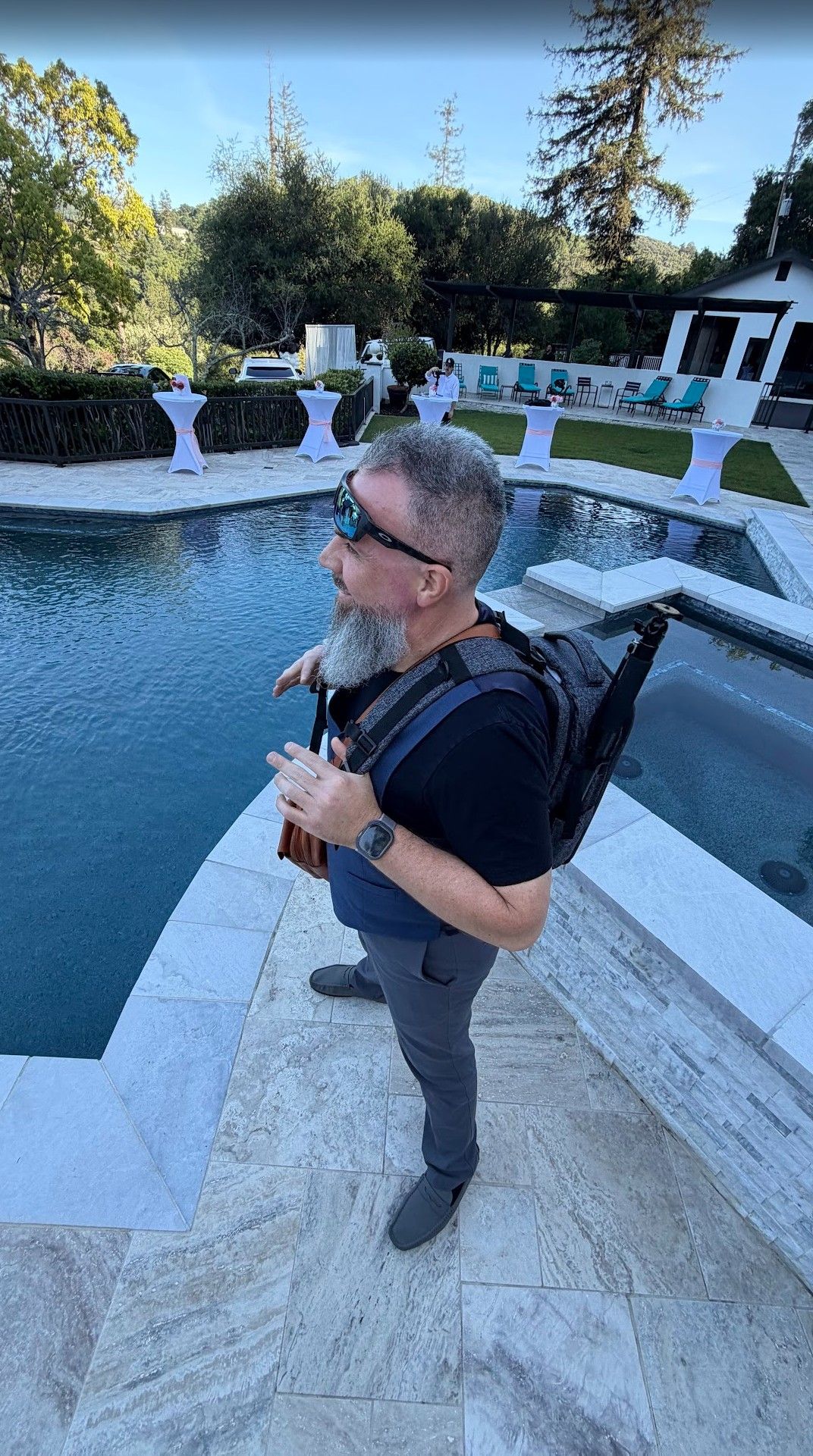 Behind-the-scenes event coverage captured at a luxury Los Gatos gathering by Raymond C. Hansell Photography.