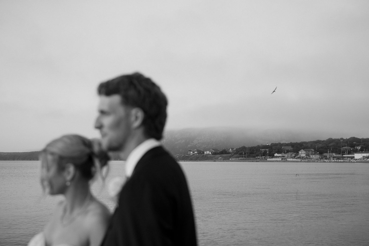 couple elopement by the ocean