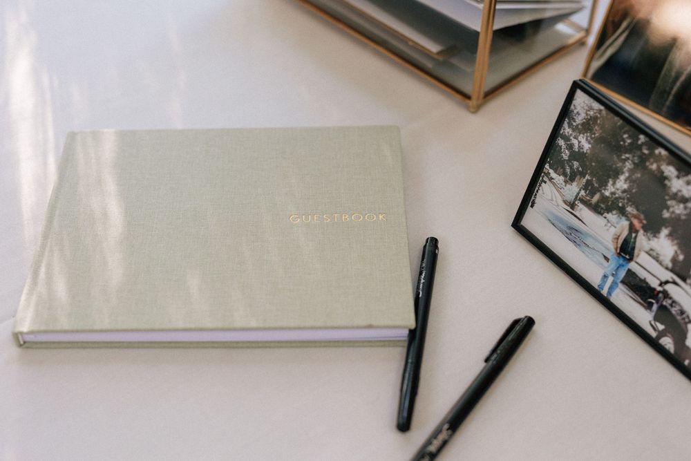 Detail of guest place setting with personalized name card.