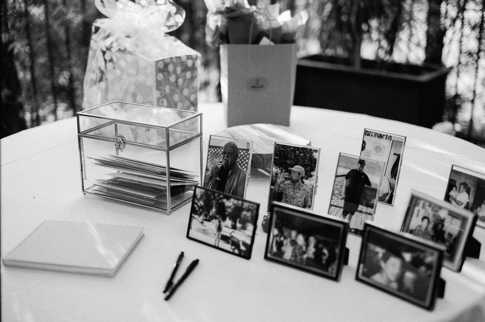35mm film shot of memorial table at wedding reception