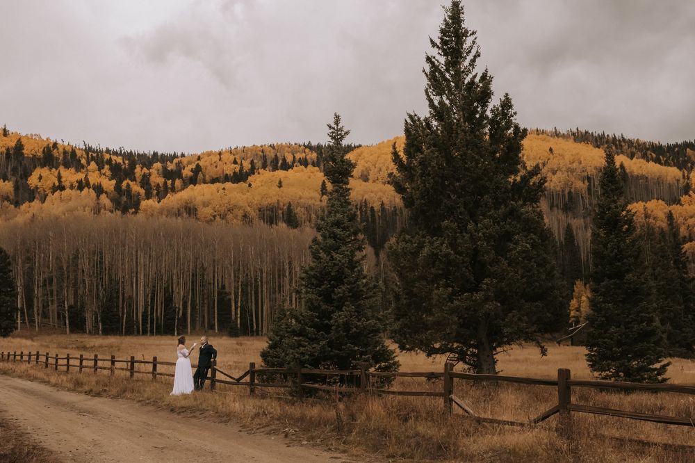 Taos New Mexico elopement photographer. Queer elopement photographers in New Mexico. Taos elopement ideas. How to elope in New Mexico. fall