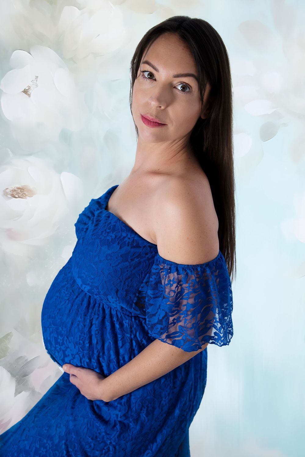 Studio maternity photography Gold Coast using professional lighting and styling.