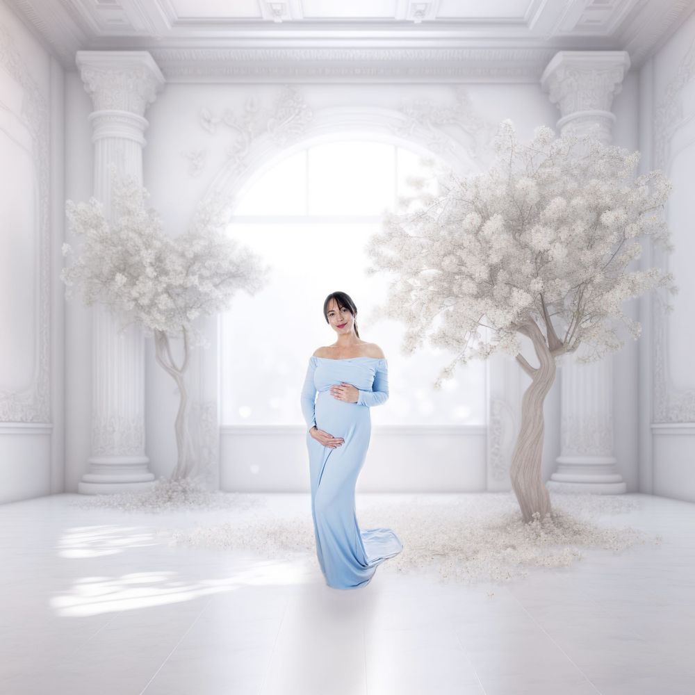 Studio maternity photography Gold Coast using professional lighting and styling.