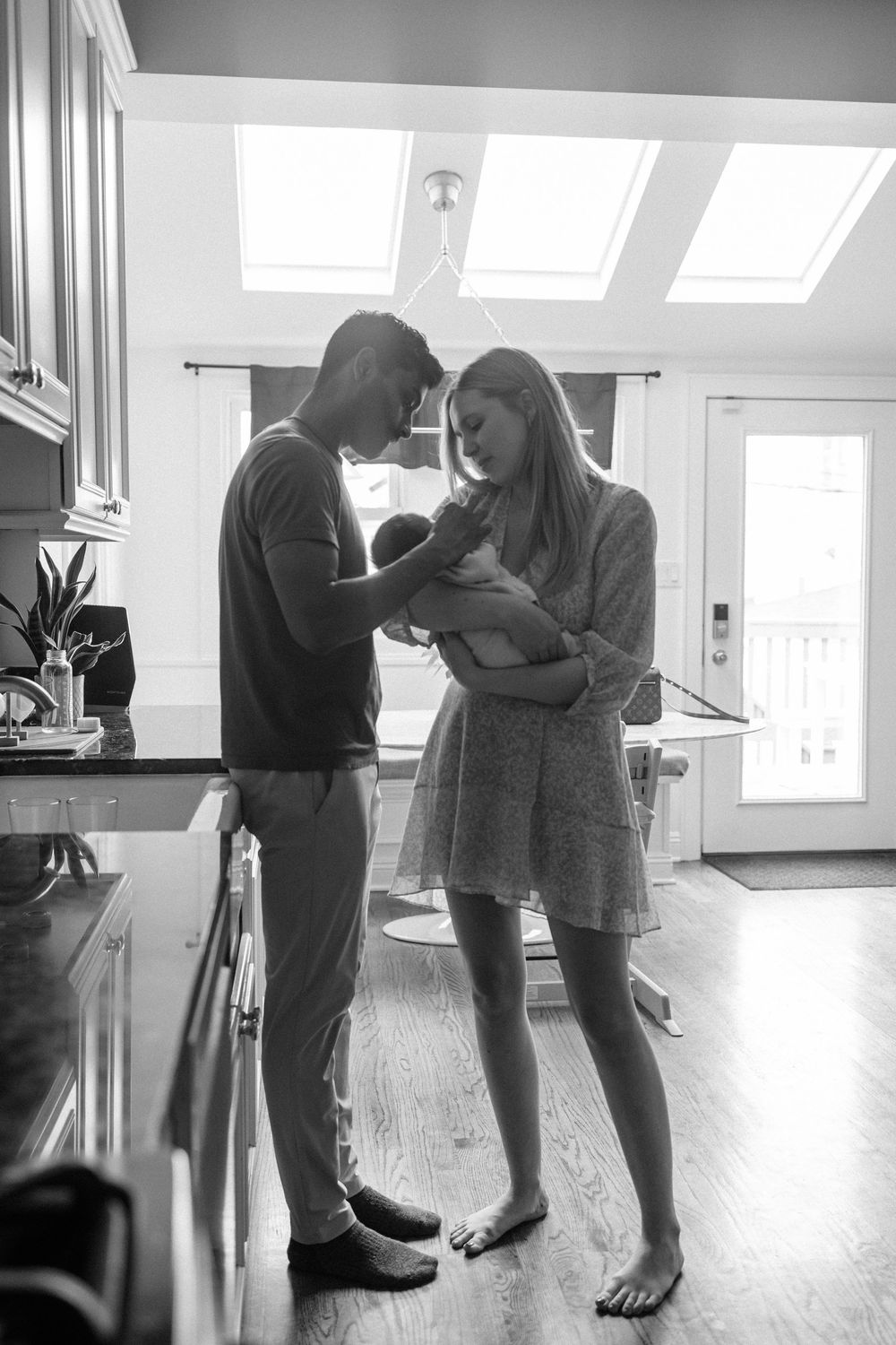 At home newborn lifestyle session in Chicago