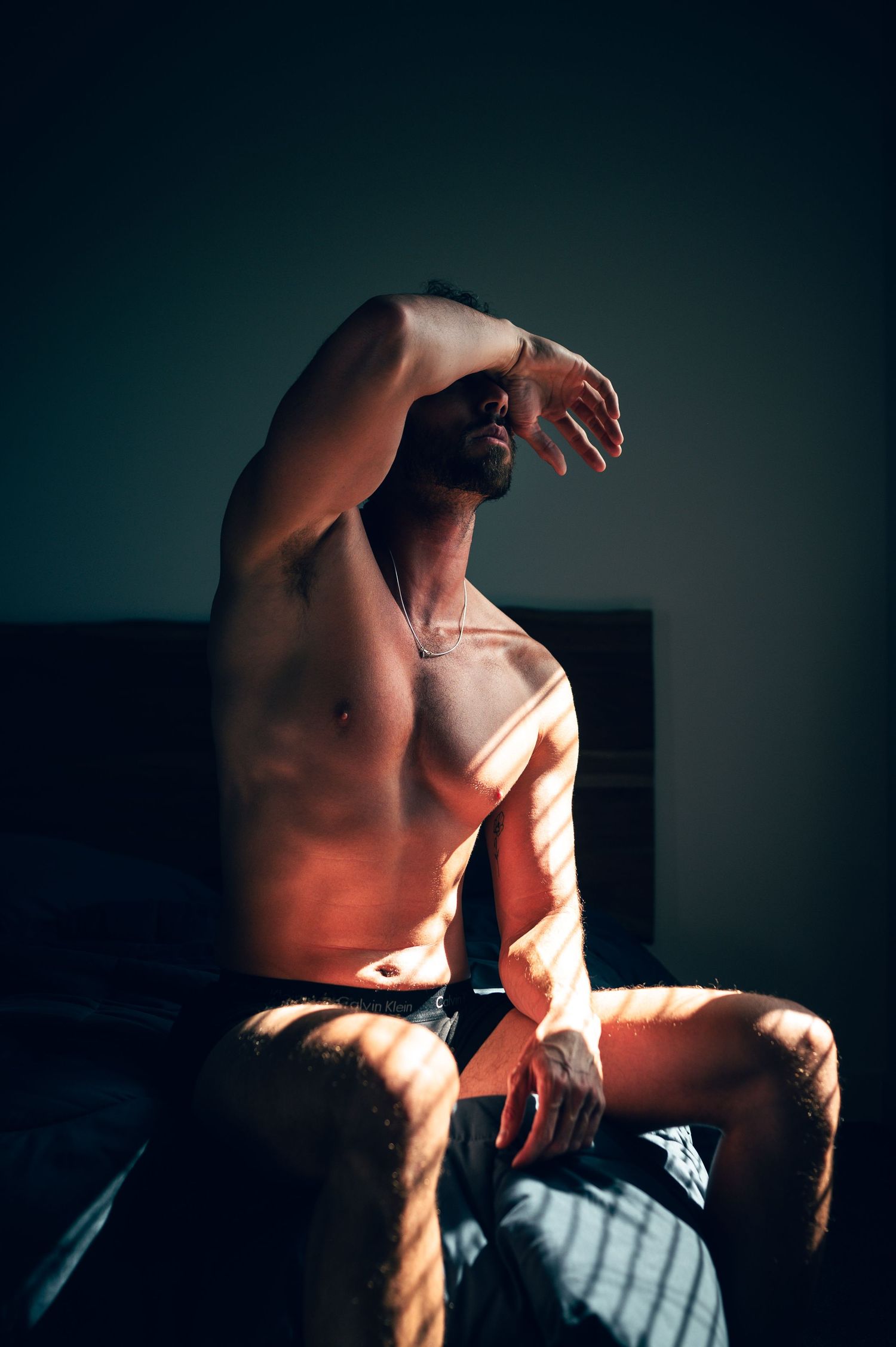 LGBTQ friendly photographer in Salt Lake City Utah creating confidence-driven luxury portraits. Male Self Portrait in studio by Carl James