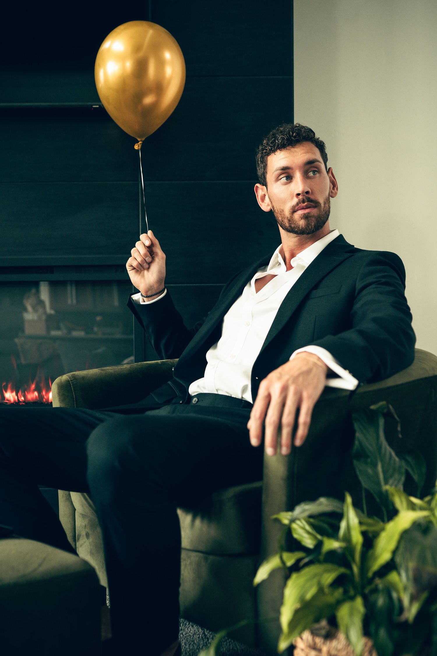 LGBTQ friendly photographer in Salt Lake City Utah. Male Birthday Self Portrait with a Balloon by Carl James