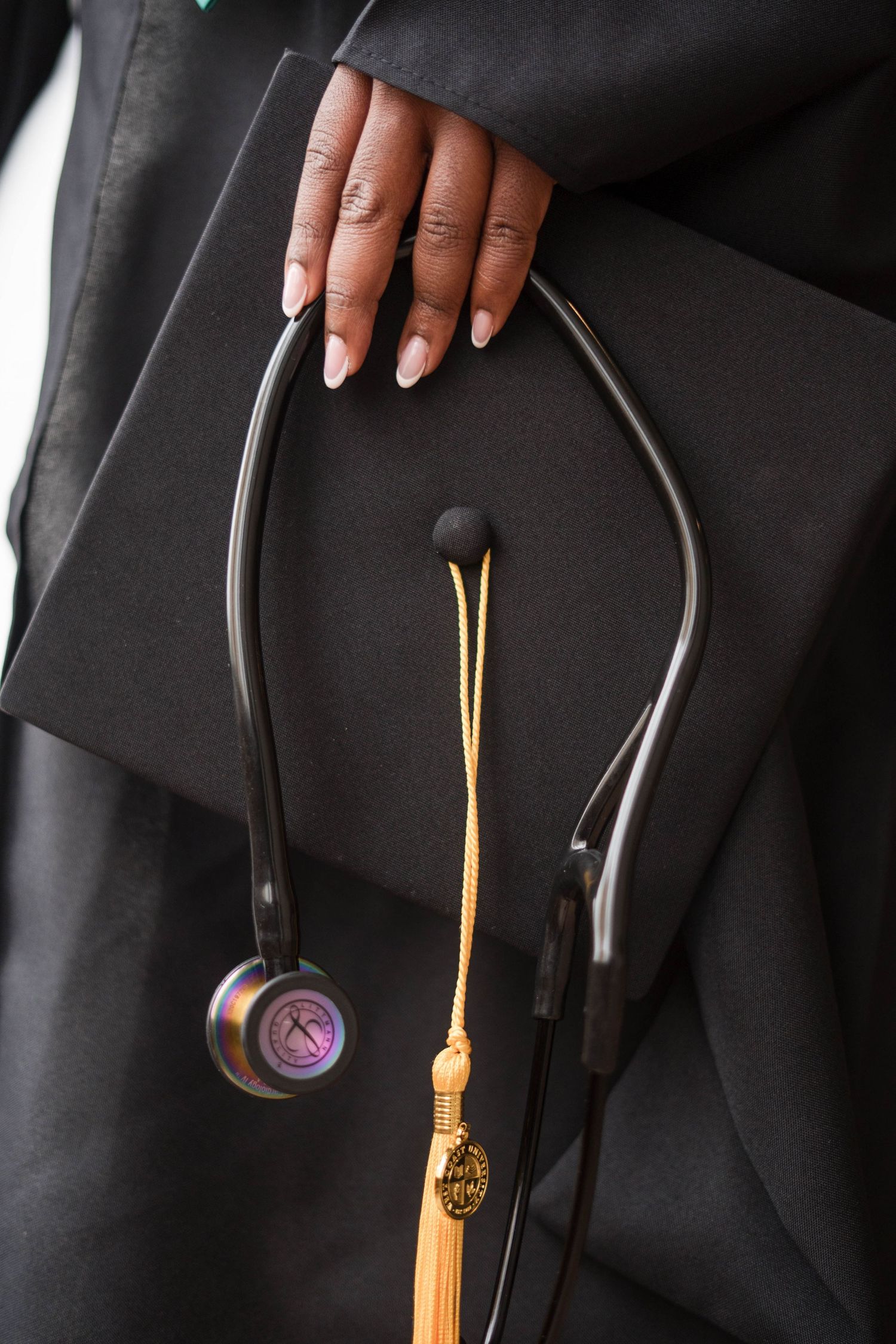 Dallas- Fort Worth Photographer capturing cap and nurse stethoscope