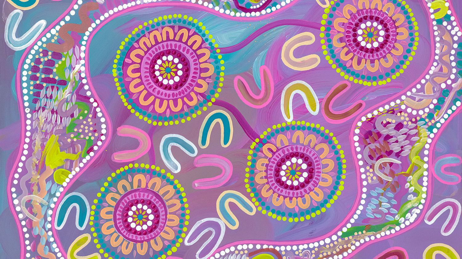 Aboriginal Artwork by Artist Kenita Lee digitised at JRP Studio Fine Art Printing Albury Wodonga.