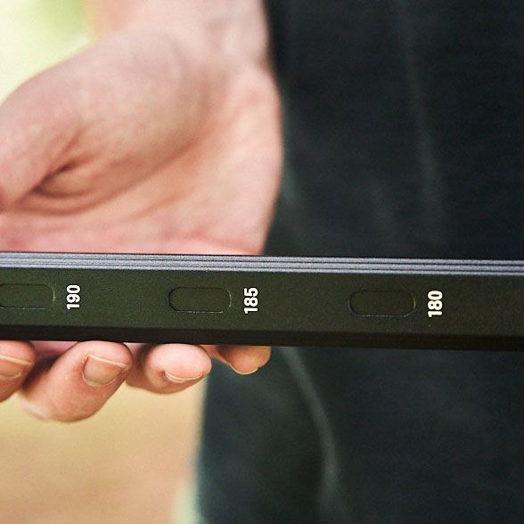 Close-up view of a black electronic device showing numbered settings.