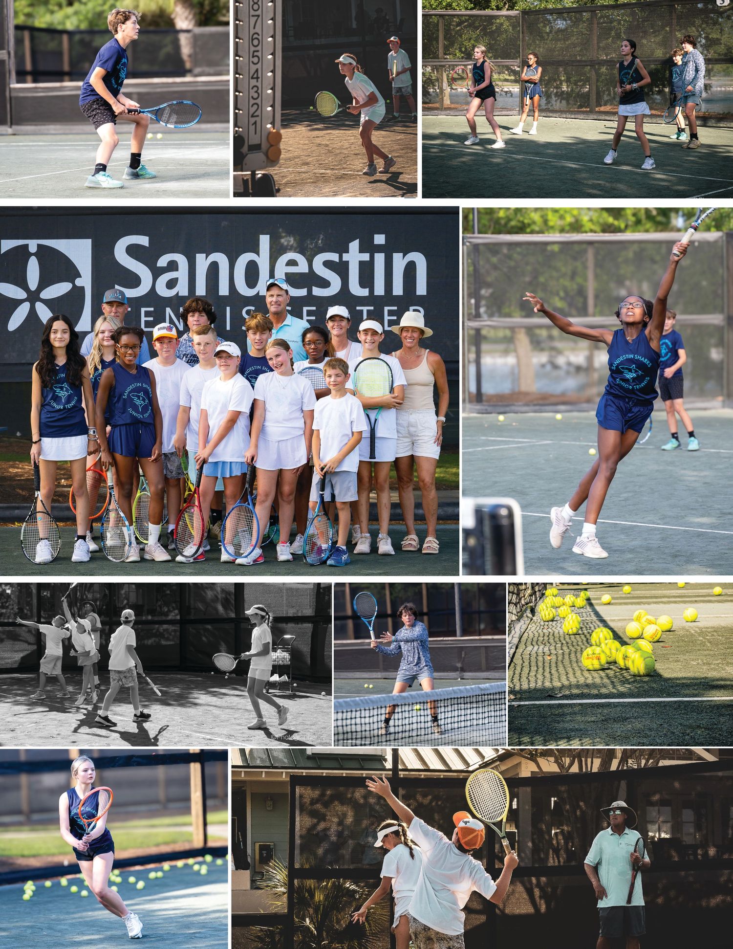 Tennis athletes team in Sandestin, Baytown Warf