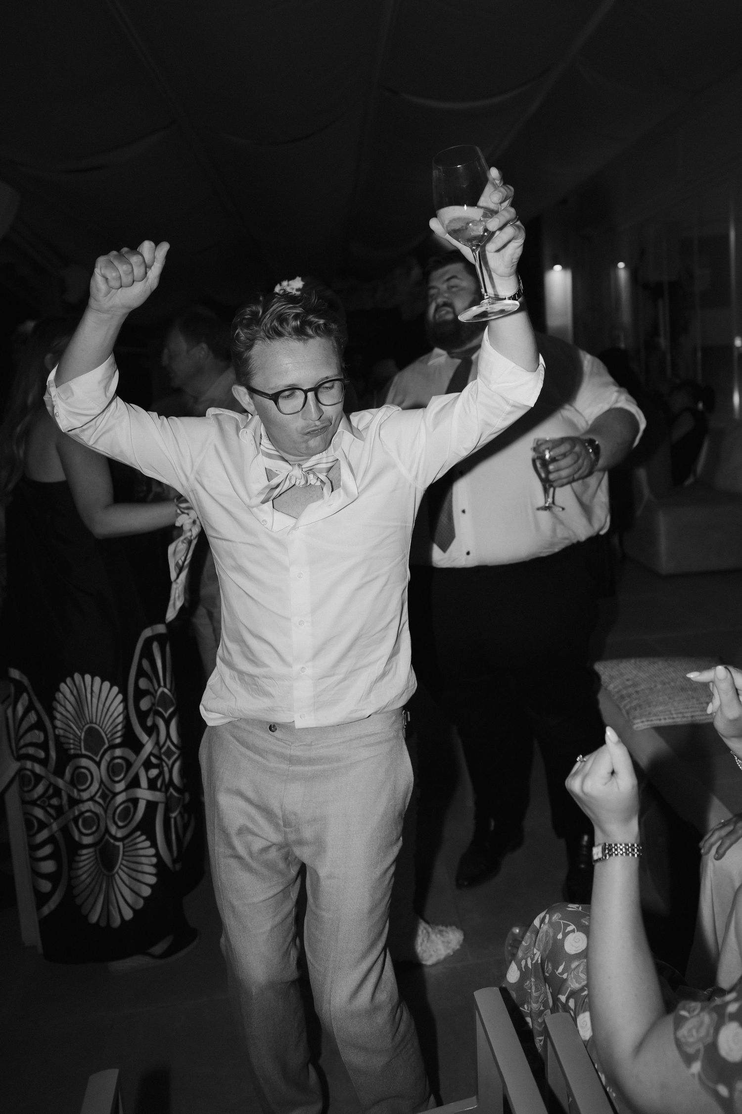 groom dancing during party at Amante Ibiza