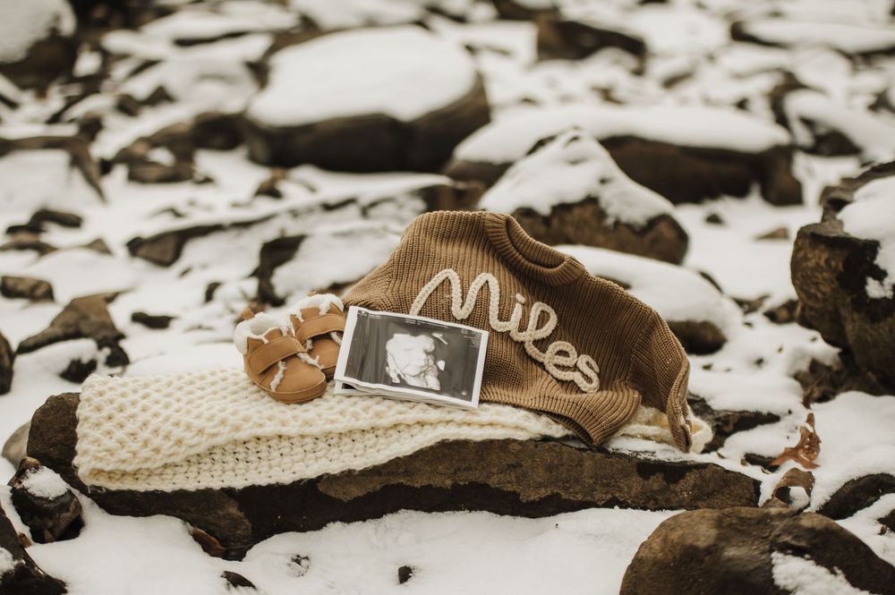 Scattered seashells, starfish, and beach debris create a natural coastal arrangement on white sand.