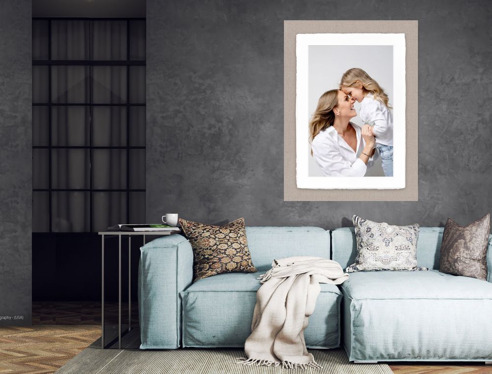 Fine art cotton paper portrait wall art elegant framed print