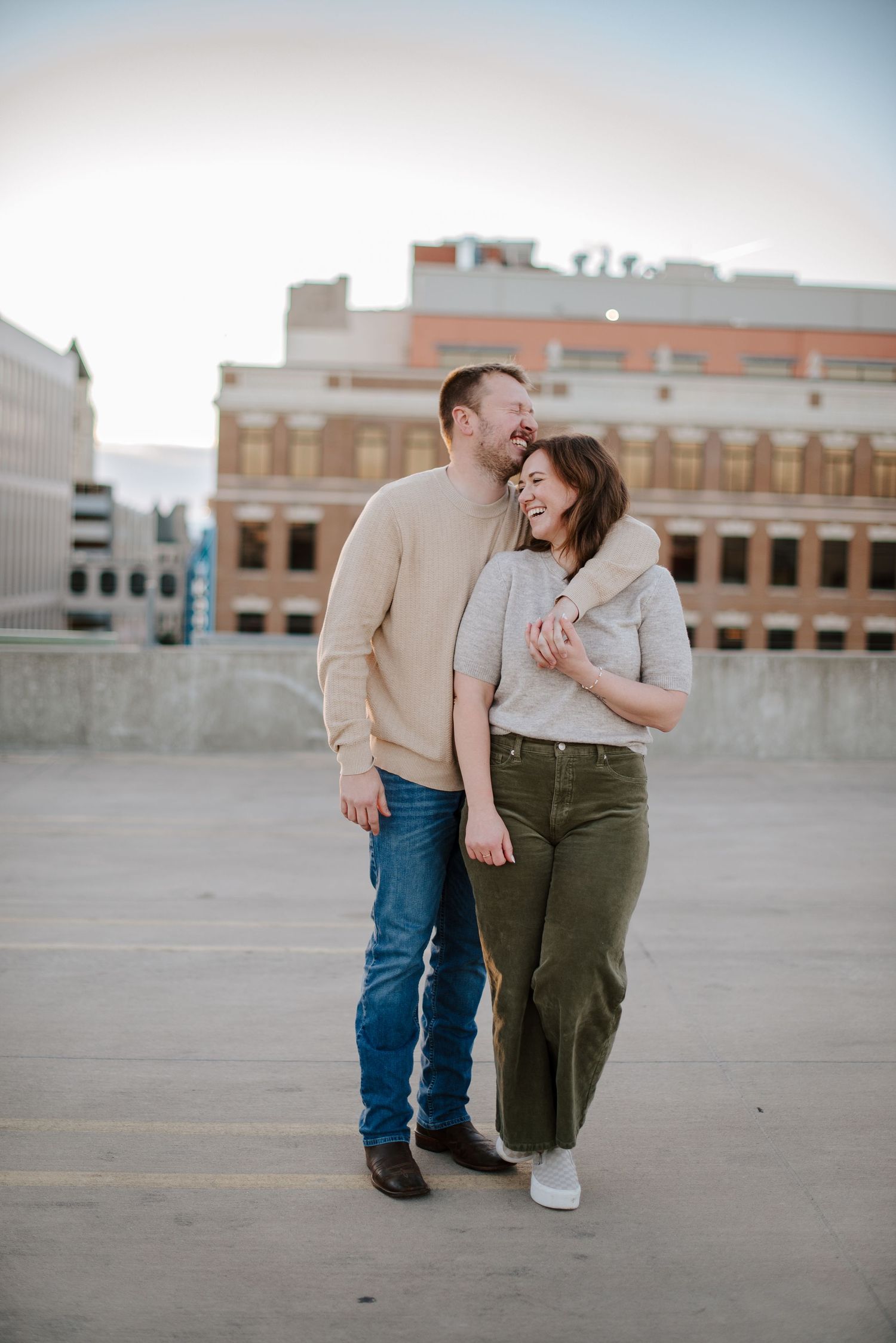Downtown city engagement session in Wichita, KS - engagement pictures by Jessica Nadine Photography