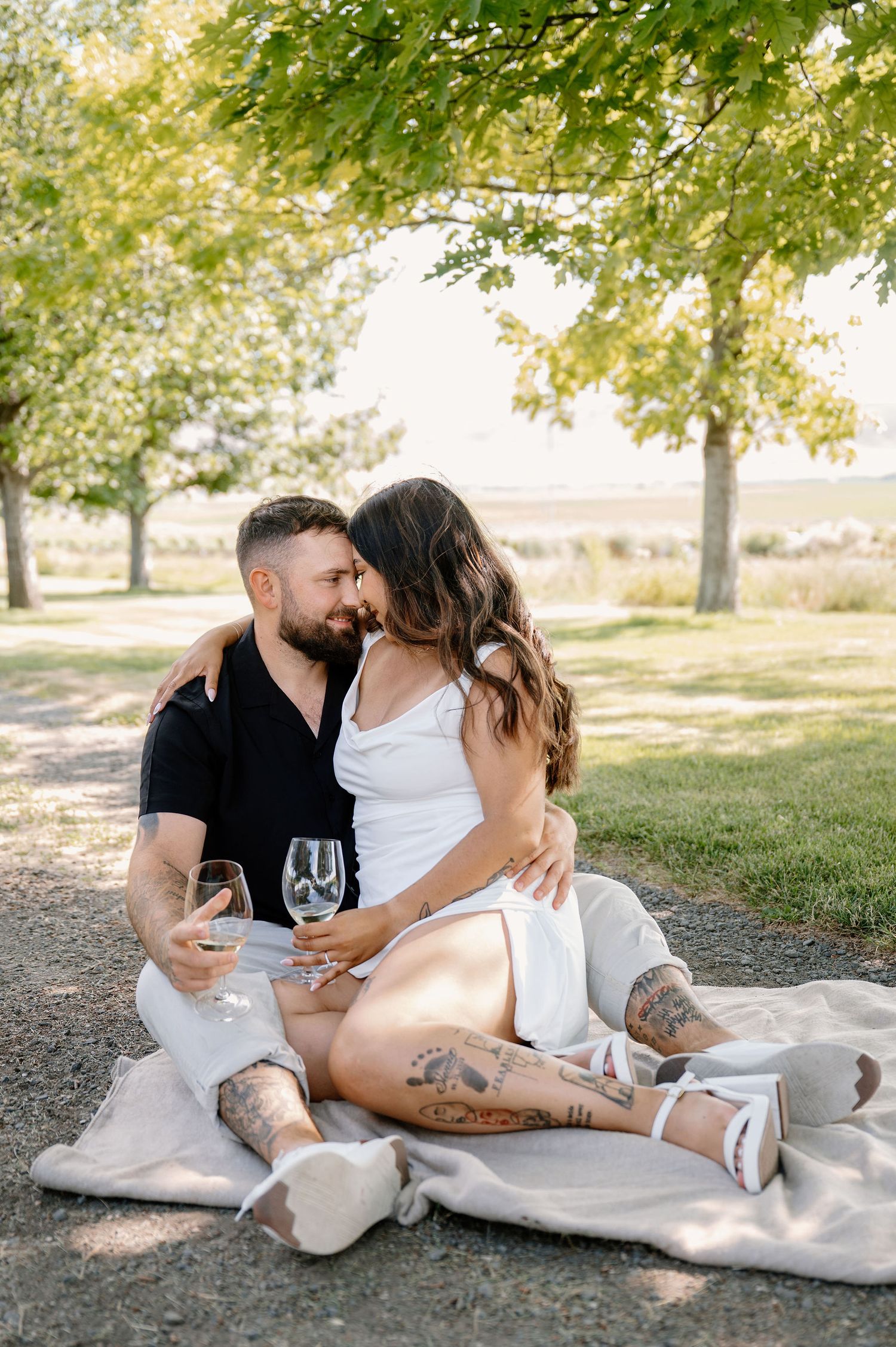 Washington Winery engagement photos