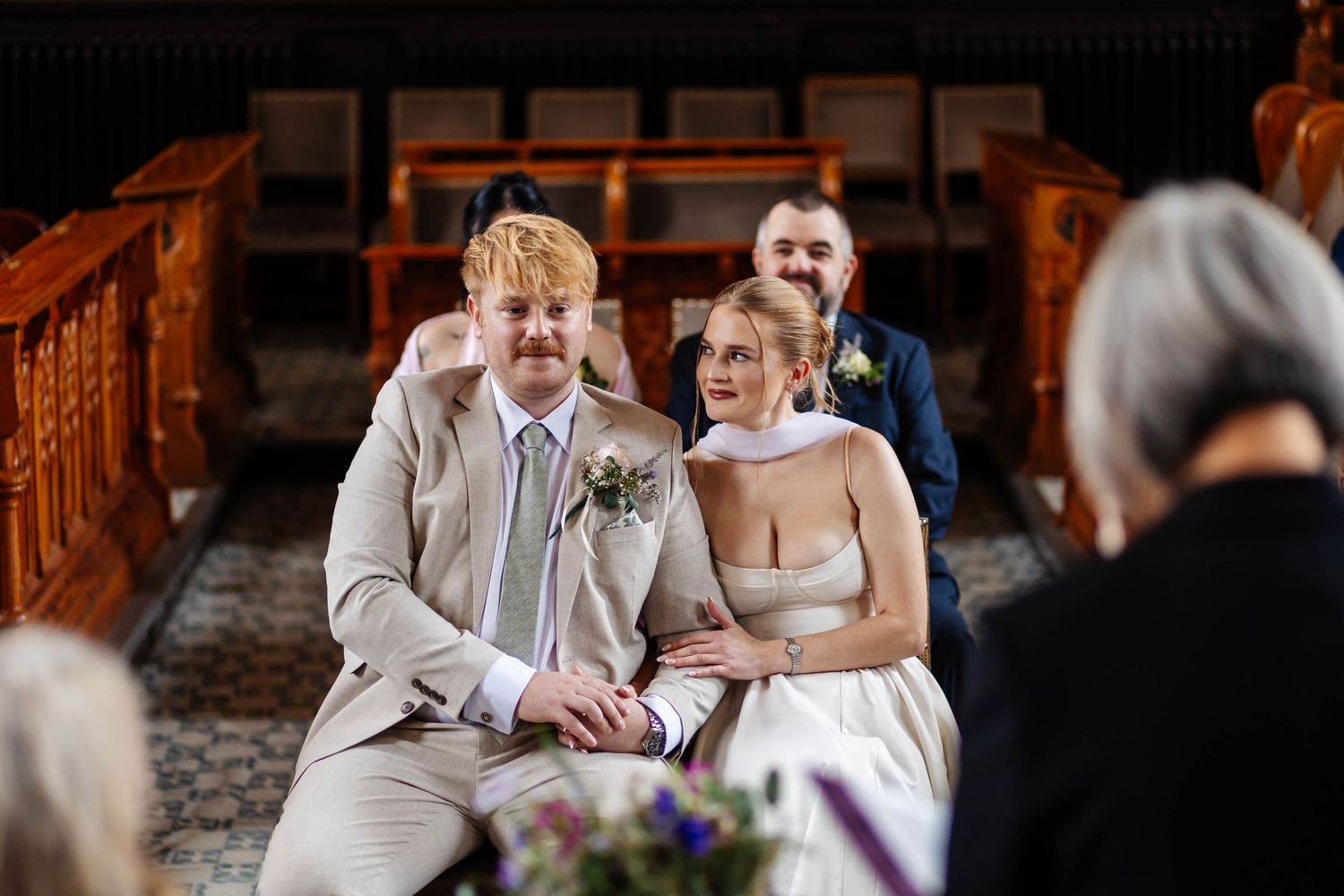 intimate ceremony at Southport Town Hall captured by Lynette Matthews Photography