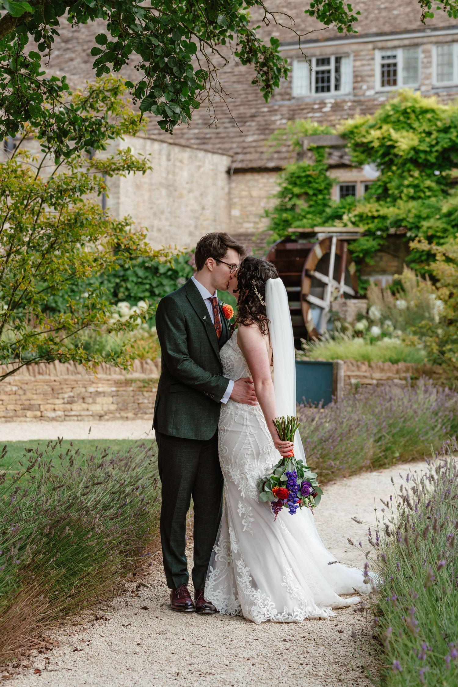 Bride and groom portraits at The Frogmill Gloucestershire