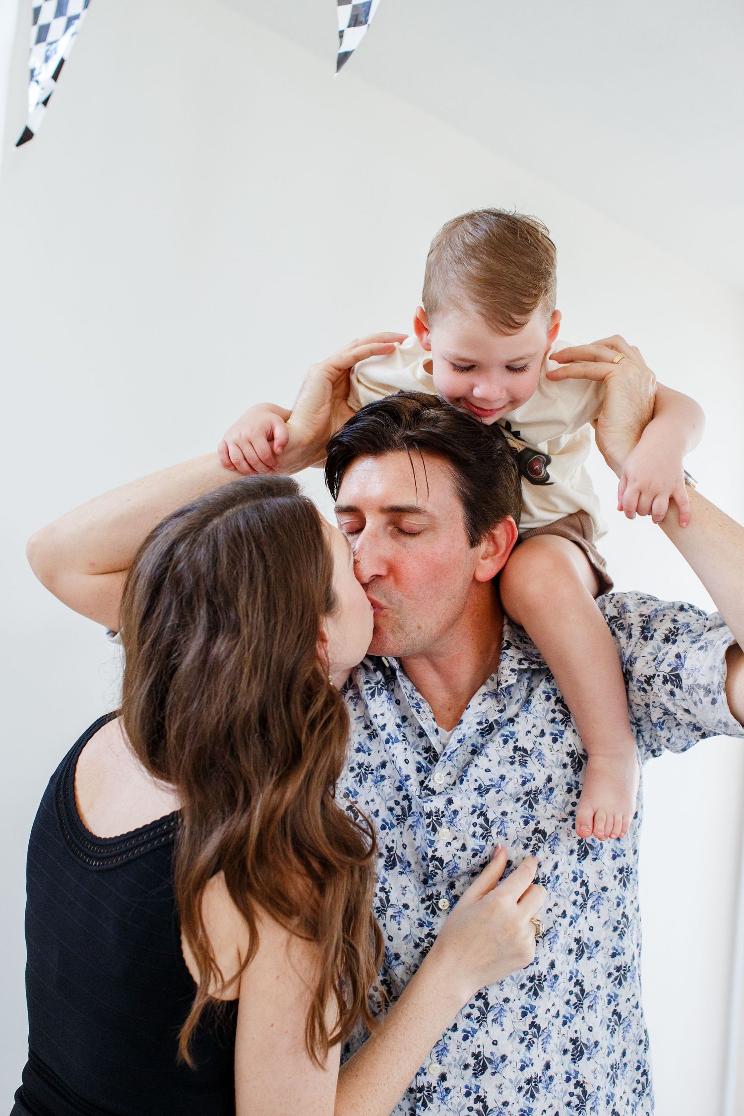 Family photo: mother, father, son. At a birthday party in Dorado, Puerto Rico.